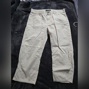 Lauren Ralph Lauren Womens Beige Casual Pants Sz 10